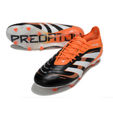 Chuteira Campo Adidas Predator 25 Elite FG Preta e Laranja